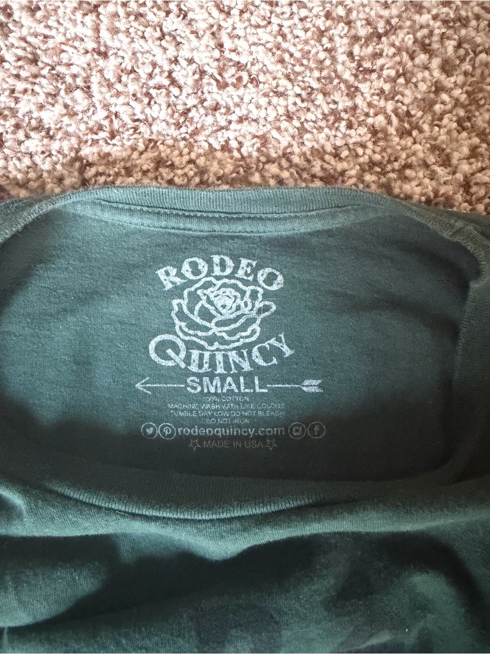 Rodeo Quincy Women's Green Tee - Small